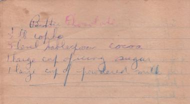 photo of original handwritten recipe