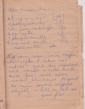 photo of handwritten recipe