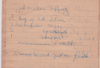 photo of original handwritten recipe