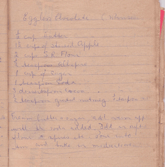 photo of gran's original recipe