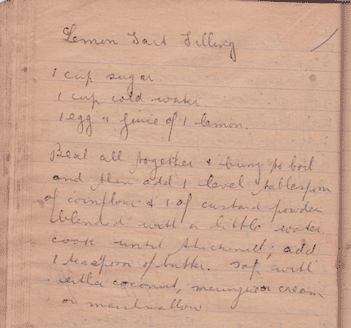 photo of handwritten recipe