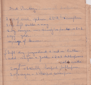 photo of handwritten recipe