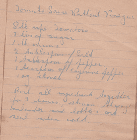 photo of original handwritten recipe